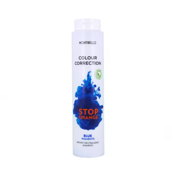 Montibello colour correction stop orange champú 300 ml (neutralizador+pigmento azul), stop orange es el primer shampoo con la última tecnología vegana que combate los reflejos y subtonos indeseados naranjas al - 1