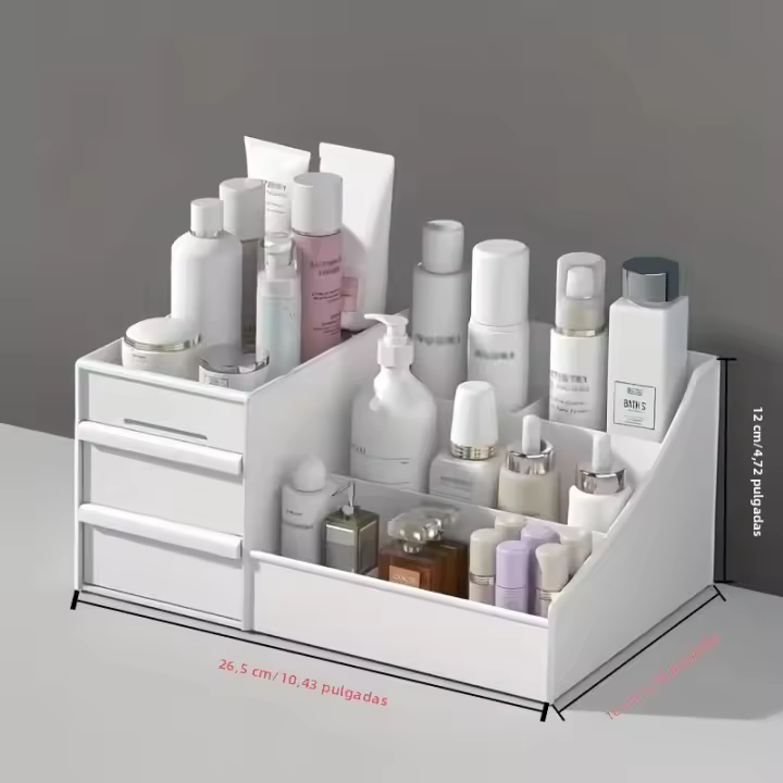 Mesa De Maquillaje Con Gran Capacidad De Escritorio Y Almacenamiento En Cajones Para El Versátil Almacenamiento De Productos De Cuidado De La Piel Y Cosméticos - 1