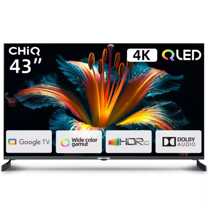 Tv chiq 43 pulgadas qled u43qm8v 3840 x 2160 google tv hdmi usb smart tv - 1