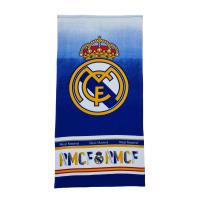 Real Madrid Toalla, Toalla de Playa, de Fútbol, Blanco y Azul, 70 x 140 cm, Producto Oficial, Microfibra, Unisex - details 0