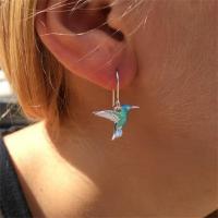 Pendientes Colgantes De Mariposa Azul Para Mujer Joyería Vintage Aesthetic Elegante Y Moderna Forma De Animal Hummingbird - details 4