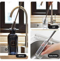Cepillo De Silicona Para Vaso Y Botella De Agua Limpieza De Botella De Leche Con Mango Largo Herramientas De Limpieza De Cocina Ecológicas Y Eficientes - details 4