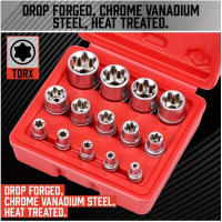 Juego De Destornilladores Torx E-TORX Premium 14 Piezas Juego De Fijación Torque1 Juego De Destornilladores Externos E4 E5 E6 E7 E8 E10 E1 Acero Cromo Vanadio - details 1