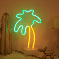 Luz De Neón De Palmera USB/pilas, Regalo De Cumpleaños Para Familia, Decoración De Verano Para Fiesta, Boda Y Bar/restaurantes - details 3