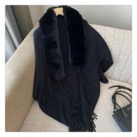 Chal De Punto Para Mujer Cuello De Piel De Peluche Grueso Abrigo De Evening Vestido De Boda Manto Cardigan Capa Estilo Casual - details 8