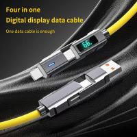 Cable De Carga Rápida USB Tipo C Con Pantalla Digital Y Diseño LED De Aluminio Zn Para iPhone Y PD 66W Nuevo Silicona 4 En 1 - details 5