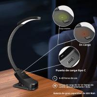 Luz De Lectura Recargable USB Bloquea La Luz Azul Con LED Ambarino Para Lectura Luz Nocturna Saludable Para Ojos Iluminación Sin Modos - details 4