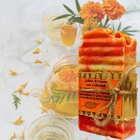 Jabón Artesanal Natural de Caléndula. Pumarshop Cinnia Natura. Dermatitis. Piel Sensible. Apto Bebés. Hidratante. Irritación de Piel. Jabón Artesano. Apto Veganos. - details 3