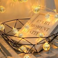 Luz De Navidad De Bola Marruecos En Cadena 1PC 1.5M/3M/6M Con Caja De Batería Decoración De Árbol De Navidad Lámpara Colgante - details 1