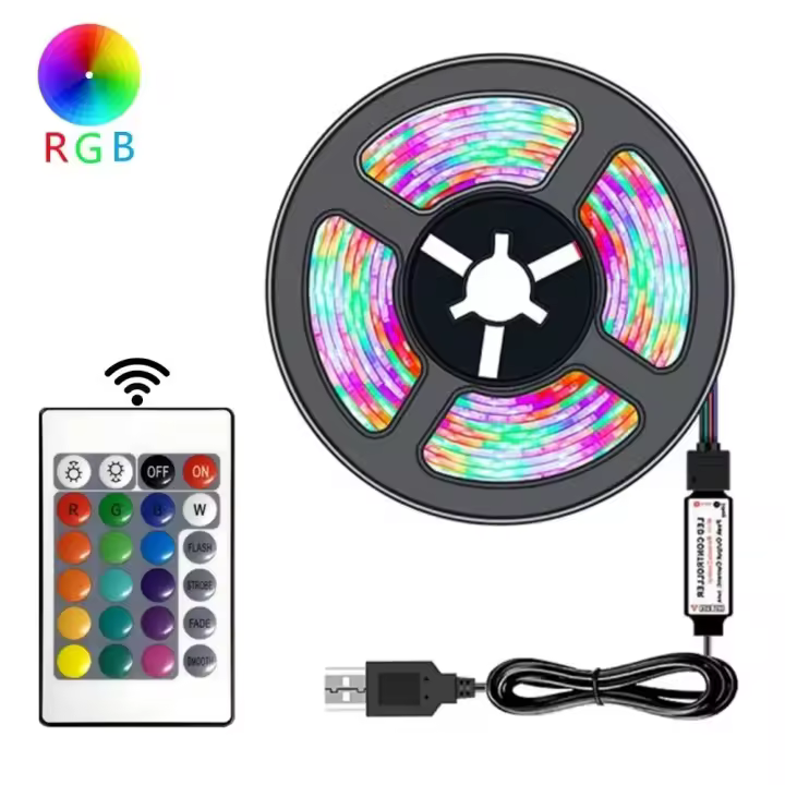 Tira De Luces LED 2835 10M 45 LEDs/M Con Control Remoto De 45 Teclas Para TV Y Armario Decoración De Hogar Flexible Y DIY - 1