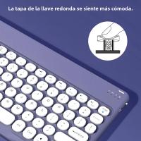 Teclado Inalámbrico Bluetooth Redondo Silencioso CASEPOKE Compatible Con Samsung Xiaomi Google Huawei iPad Móvil Y Ratón - details 2