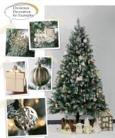 ARBOL DE NAVIDAD SILVESTRE FRONTOSO, 120cm, 150cm, 180cm, 210cm, 240CM, árbol de Navidad Verde Abeto, Árbol de Navidad Artificial, Verde PVC Árboles Decoración Navideña, con Efecto Nieve y piñas, Soporte de Maderal (con Efecto Nieve y piñas) - details 2