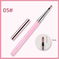Pincel De Uñas Con Mango De Acrílico Rosa Herramientas De Dibujar Y Pintar Triangular Para Francés Y Manicura - details 5