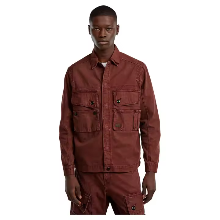 Ropa hombre Chaquetas G-star Sobrecamisa Utility Marrón - 1