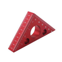 Regla De Ángulo Precisa De Aluminio 45/90 Grados Escala Métrica Herramienta Multifuncional Para Carpintería Regla De Altura Engrosada - details 7