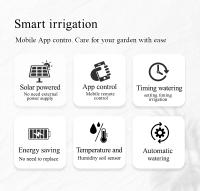 Controlador De Riego Inteligente Tuya WiFi Con Medidor De Flujo Integrado Y Energía Solar Sprinkler De Rociado Por Drip Sistema De Irrigación Automático Resistente Al Agua IP65 - details 1