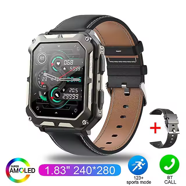 2025 New C20 Pro Smart Watch Voice Assistant BT Wireless Call Business Outdoor Sports IP68 Waterproof Wristwatch For Android iOS - 1