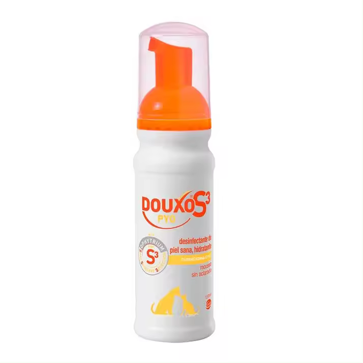 Mousse Douxo S3 Pyo para Perros y Gatos - Desinfecta y Fortalece la Piel - 1