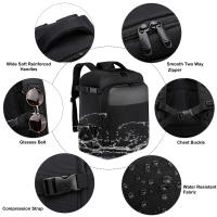 Mochila de viaje multifuncional para ordenador portátil aprobada por la aerolínea, mochila informal para senderismo corto, mochila de montaña para estudiantes, W - details 11