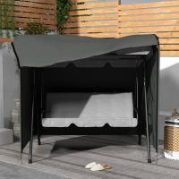 Outsunny Funda Balancín Jardín Funda Columpio Jardín Exterior Cubierta de Columpio con 2 Cremalleras Impermeable 177x114x152 cm Gris Oscuro - details 2