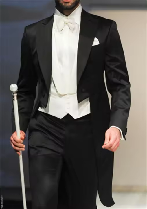 Traje Formal Italiano Para Novio Estilo Gentleman Traje De Baile De Prom Tuxedos Con Chaqueta Pantalones Y Chaleco Para Hombres - 1