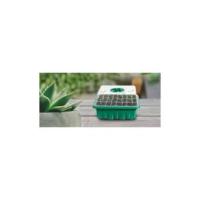 Invernadero de 6 piezas, Semilleros, mini invernadero para 72 Semillas de Plantas, winteradero con tapa y ventilatón, juego de Cultivo para casa, Granja y patio interior, balcón, 6 piezas, 72 celdas, color Verde - details 0