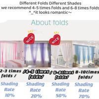 Cortinas De Tulle Sólido Colorido Transparente 100% Poliéster Para Dormitorio Cocina Sala De Estar Habitación De Niños Clase Magnolia Rod Pocket - details 2