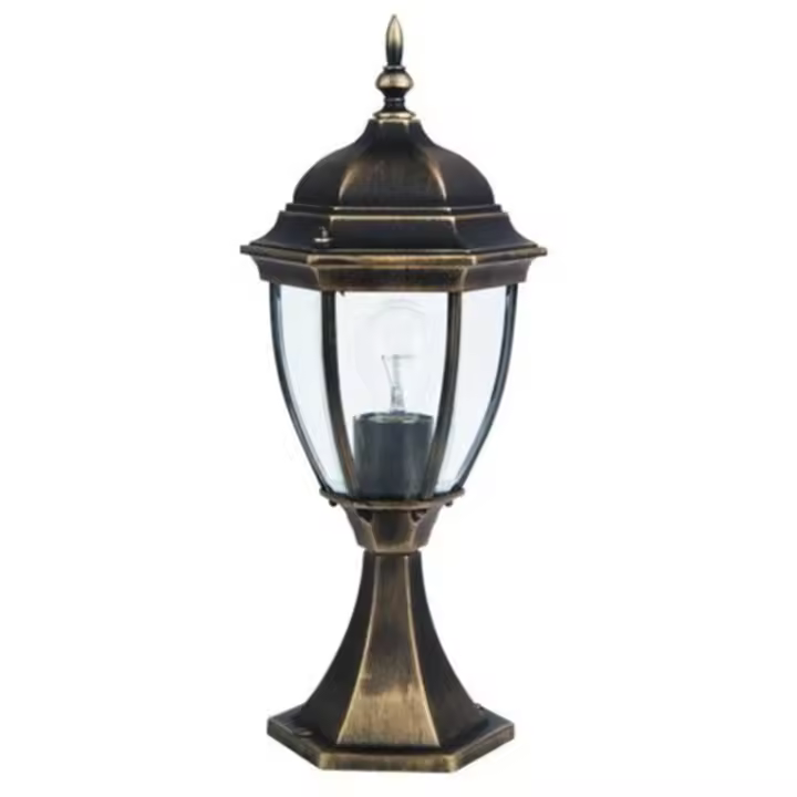 Baliza Sobremuro/suelo E27 Cristal Dorado antiguo Estilo Clásico Metal IP44 TORONTO  RABALUX - 1