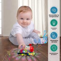 Juguete De Tren Eléctrico Para Niños Transparente Con Luz Y Música Juguete Educativo Temprano Tren Luminoso Para Niños - details 4