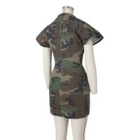 Vestido Bodycon De Camuflaje Para Mujer Estilo Harajuku Con Bolsillos Cuello Enrollado Y Botones Solos Vestido De Moda De Pierna Larga Para Fiesta Club Uso Diario - details 3