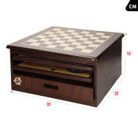 COLORBABY - Set 10 juegos de mesa, +180 piezas, ajedrez para niños, damas, mancala, backgammon, 3 en raya, serpientes y escaleras, damas chinas, parchís infantil, solitario, competición de dados, Caja almacenaje madera 32x32x15 cm, +2 jugadores, +5 años - details 3