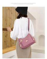 Bolso De Hombro Para Mujer Impermeable De Nylon Bolso Cruzado Estilo Casual Con Bolsillo Interior Y Cierre De Cremallera - details 2