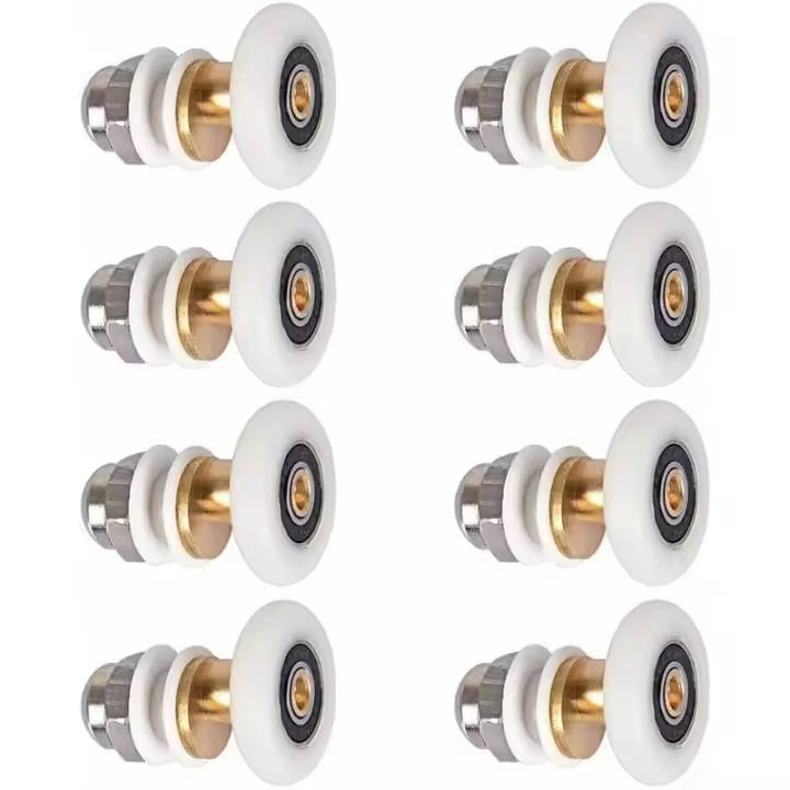 Rodillo para Puerta de Ducha, Rueda de repuesto para rodillo con diámetro de Rueda de 27mm, 8 piezas - 1