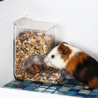 Dispensador De Alimentos Para Conejos Y Hamsters En Plástico Transparente Alimentador Automático Para Mascotas Pequeñas Tazón De Alimentos Contenedor - details 2