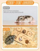 Alimentador De Madera Para Hamster Juguete Educativo Para Mascotas Domésticas Con Atrayente De Alimentos Para Oso Dorado - details 5