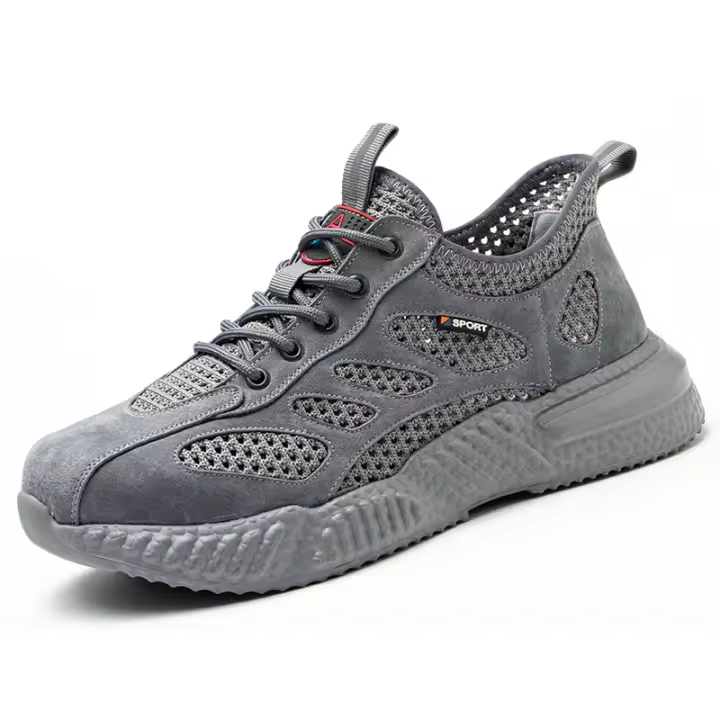 Zapatos De Seguridad Para El Verano Para Hombres Con Protección De Acero Y Mesh Transpirable Zapatos De Trabajo Ligeros Y Antideslizantes Para Construcción - 1
