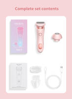 Epilador Eléctrico Para Mujer 2 En 1 Recargable Y a Prueba De Agua Con Doble Cabeza Pelacabello Remover De Cabello Recargable Para Cara Y Cuerpo - details 15