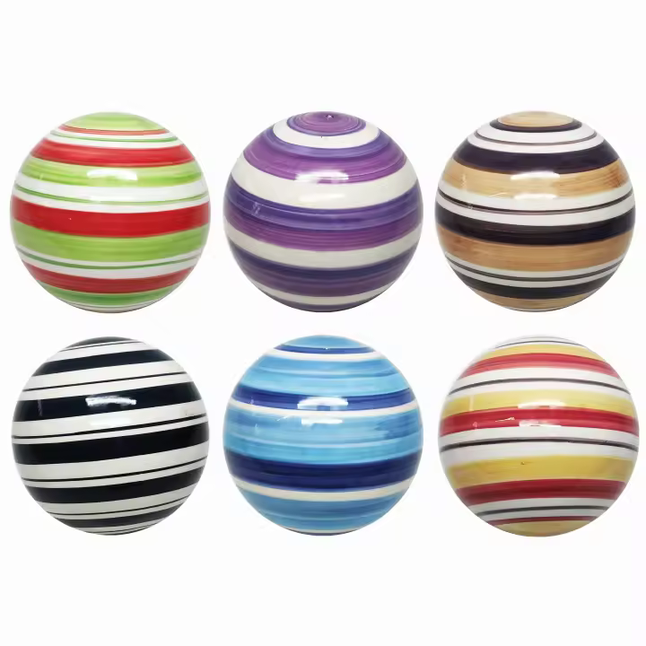 Set de 6 Bolas Decorativas de Porcelana para Centro de Mesa - 1