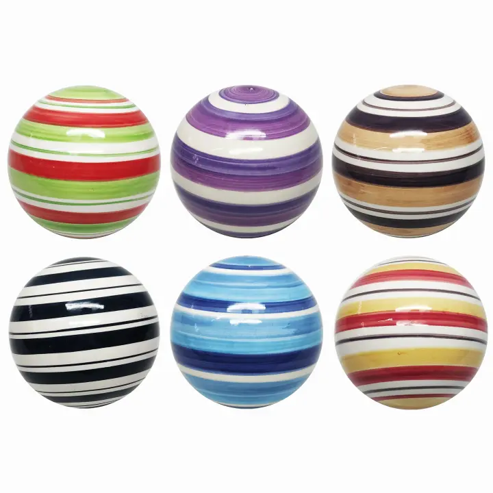 Set de 6 Bolas Decorativas de Porcelana para Centro de Mesa - 1