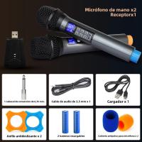 Micrófono Inalámbrico Depusheng W4 Con Eco Acento Bajo Y Bluetooth 98 FT Rango UHF Sistema De Micrófono Portátil Dinámico Para Escenario - details 11