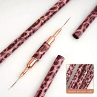 Set De 5 Pinceles Para Arte De Uñas Con Diseño De Leopardo Herramienta Profesional De Manicura Para Dibujar Líneas Estriadas En Gel UV Y Pintura De Uñas - details 4