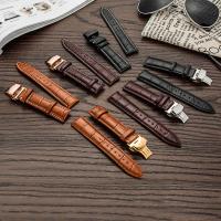 Correa De Reloj De Cuero Genuino Con Cierre De Mariposa 20mm 22mm Reemplazo De Bandas De Reloj Con Caja De Accesorios - details 4