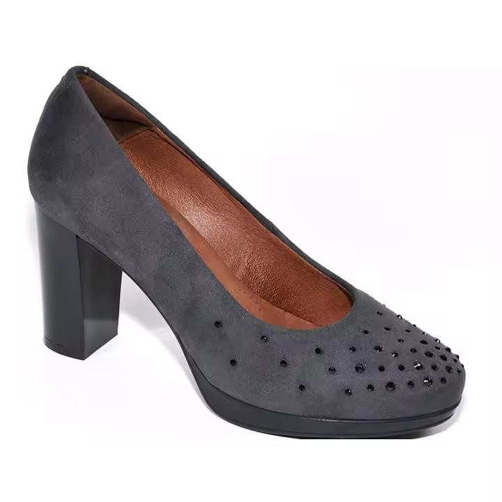 82543 Desireé Zapato Piel Ante Confort Plataforma Tacon 8 Cm - 1