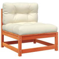 vidaXL Sofás jardín cojines sin reposabrazos 2 uds madera marrón cera Conjunto Terraza Muebles Jardín Exterior Juego de Muebles de jardín Mueble Jardín Exterior Muebles de Salon Exterior - details 3