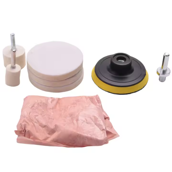 Kit de polvo de pulido de vidrio de óxido de cerio, 8 piezas, 120G, removedor de arañazos profundos para ventanas de parabrisas, limpieza de arañazos - 1