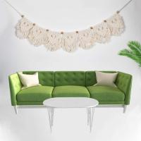 Macramé vestido para Colgar en la comparación, Elegante Bohemia decoración del arte geométrico del Hogar, 110x20cm - details 2