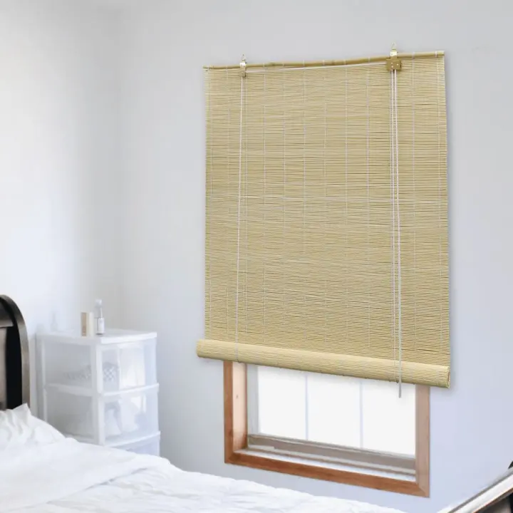 vidaXL Persiana enrollable de bambú color natural 80x220 cm - 1