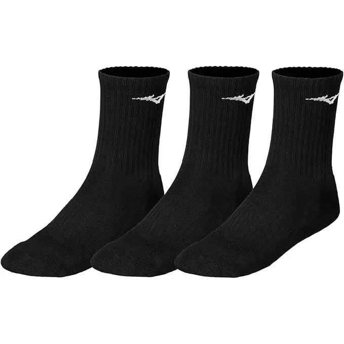 Calcetines Mizuno Training Crew 3 Pares Negro - Elegir Talla - 1