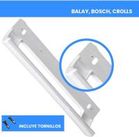 Anakel Home Recambio Tirador 093613 compatible con Frigorífico Balay, Bosch con Tornillos Incluidos I Distancia entre agujeros 16cm I Altura 19,5cm I Color Blanco - details 0