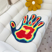Carpetas De Palma Hechas a Mano Alfombra Tejida En Plush Suave Y Fluffy Múltiples Colores Decoración Para El Hogar Sala De Estar Dormitorio Estilo Aesthetic - details 5